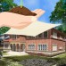 Deago 11.5' x 11.5' x 11.5' Waterproof Sun Shade Sail UV Block Canopy Cover for Outdoor Patio Garden Beach Gray Triangle   